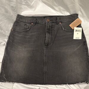 Lucky Brand Black Washed Denim Mini Skirt